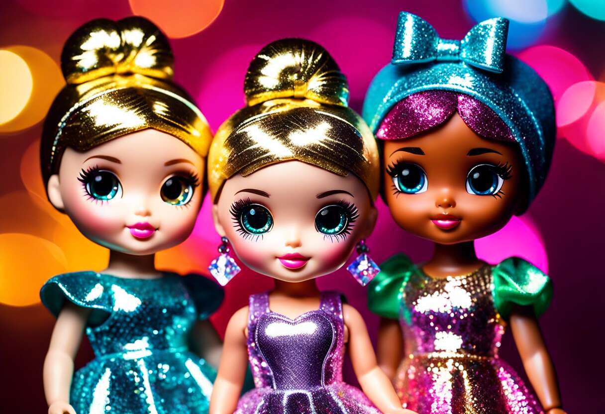 Un trio étincelant : le lot exclusif de 3 poupées sparkle et leurs styles uniques